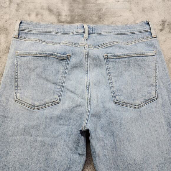 AGOLDE Jeans Womens 32 Blue Light Wash Sophie Raw Hem High Rise Crop Skinny - Picture 4 of 13